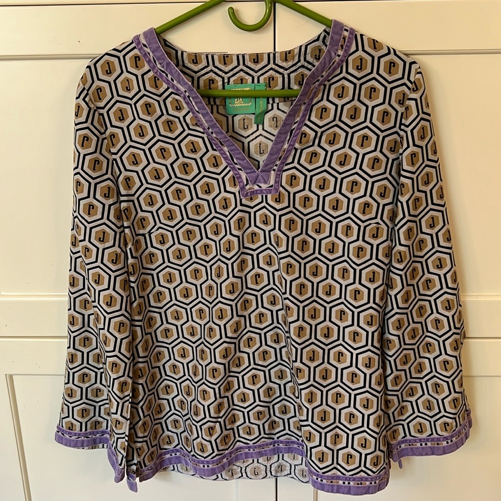 JR boutique tunic Sz 10 timeless top blouse shirt women’s luxury